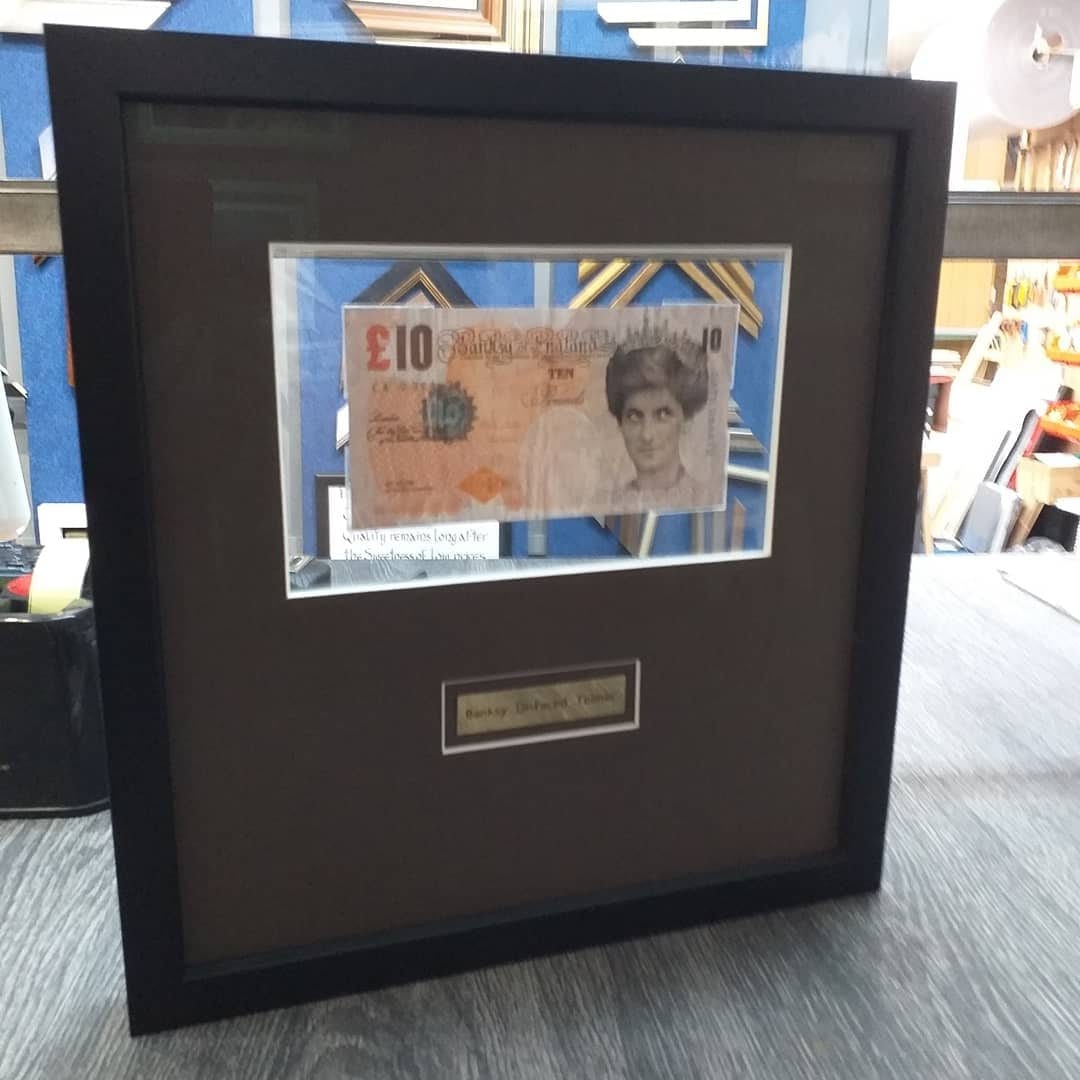 Framed Bansky £10 note